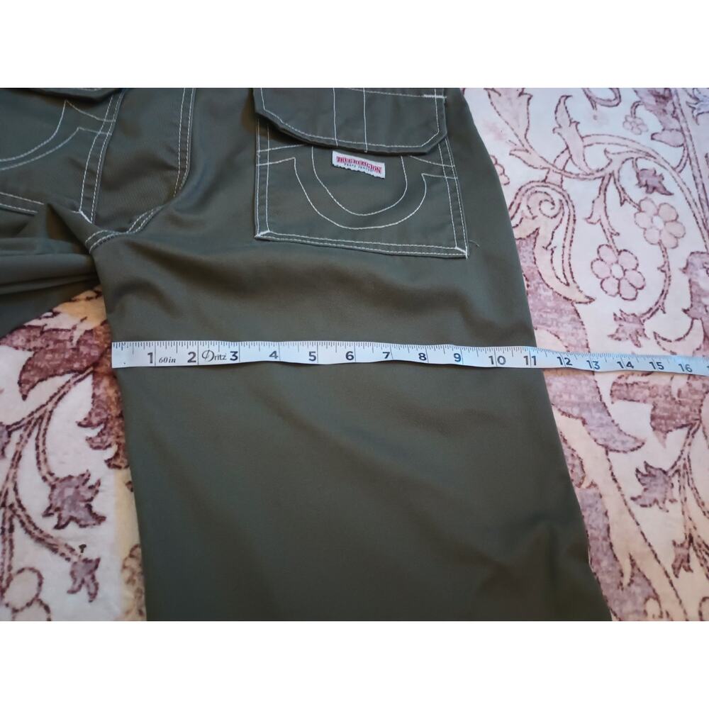 True Religion Bobbi Baggy Cargo Joggers Womens 26 Green Streetwear Utility - Picture 12 of 12